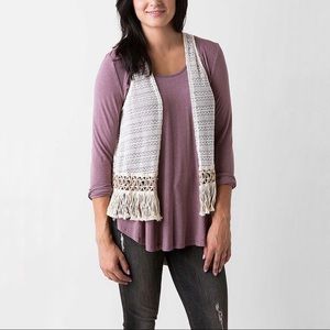 Daytrip Pierced Suede & Lace Fringe Vest